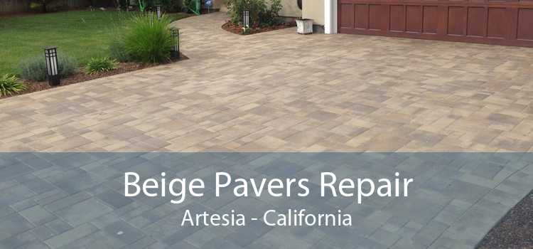 Beige Pavers Repair Artesia - California