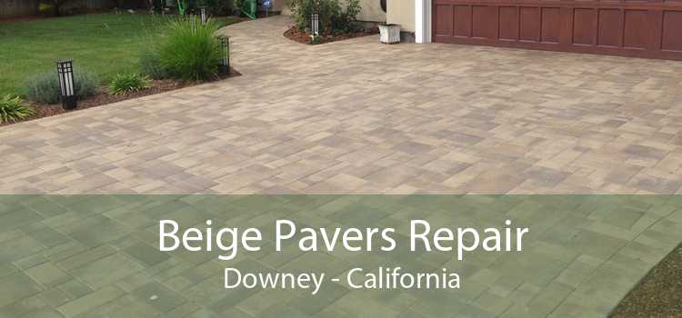 Beige Pavers Repair Downey - California