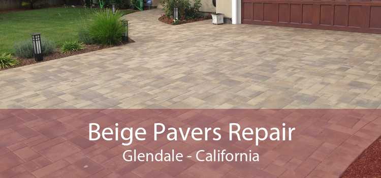 Beige Pavers Repair Glendale - California