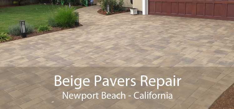 Beige Pavers Repair Newport Beach - California