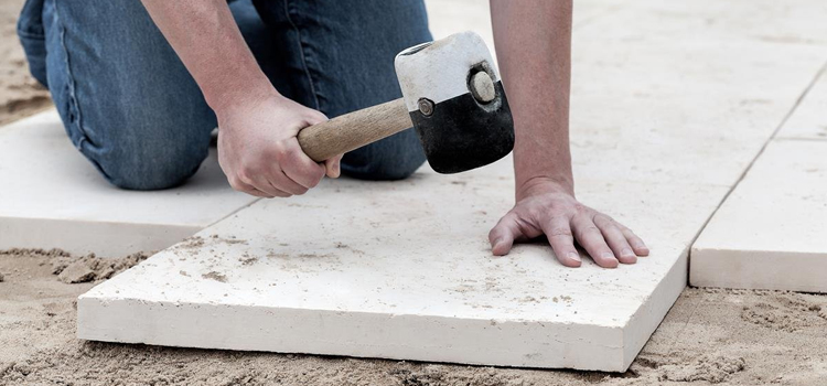 residential slab paver repair in Reseda